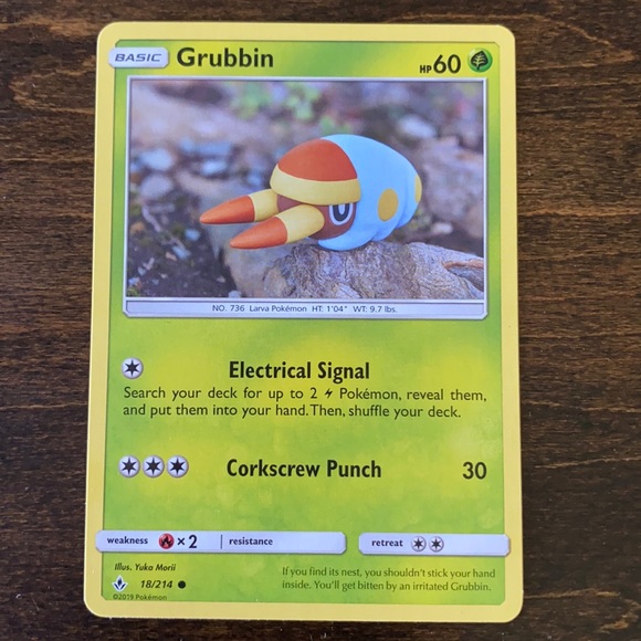 Pokemon | Other | Pokmon Unbroken Bonds Grubbin Card 29 18214 | Poshmark